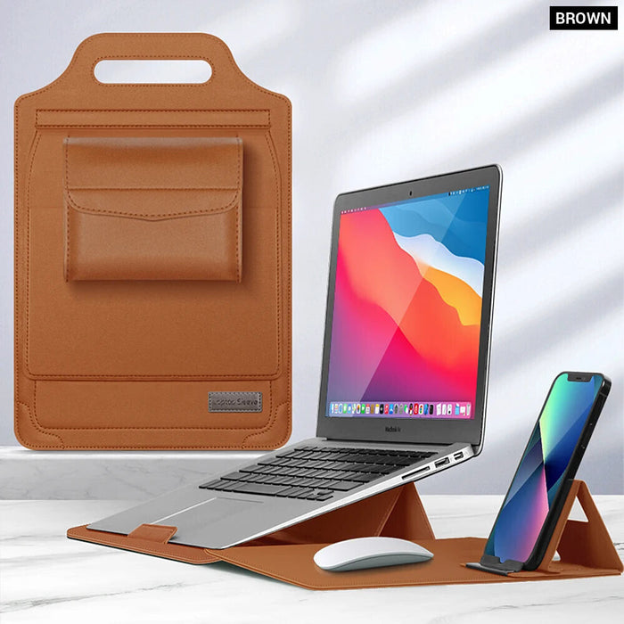 Pu Leather Laptop Sleeve For Macbook Air Pro 12 15.6 Inch Notebooks