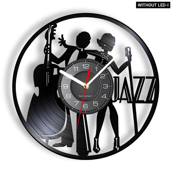 Jazz Band Vinyl Record Wall Clock