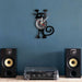 Whimsical Cat Vinyl Record Wall Clock