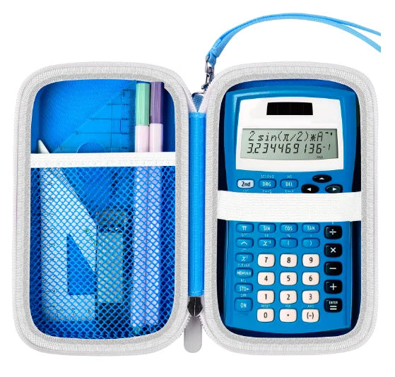 Hard Case For Texas Instruments Ti 30Xiis Scientific Calculator Travel Office Calculators Extra Mesh Pocket