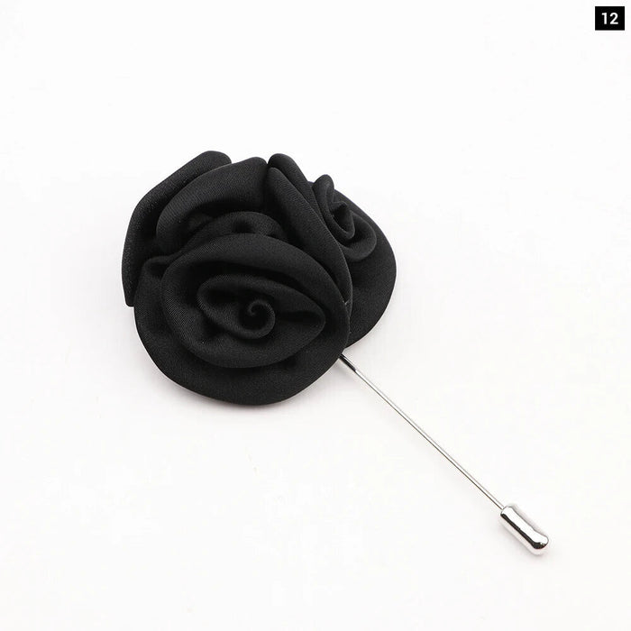 17 Colour Mens Handmade Floral Lapel Pin For Weddings