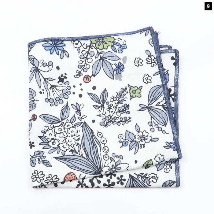 Colourful Floral Cotton Handkerchief For Weddings And Parties