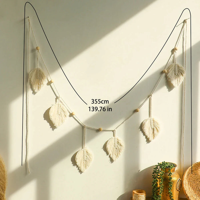 Boho Leaf Macrame Wall Hanging For Home Decor