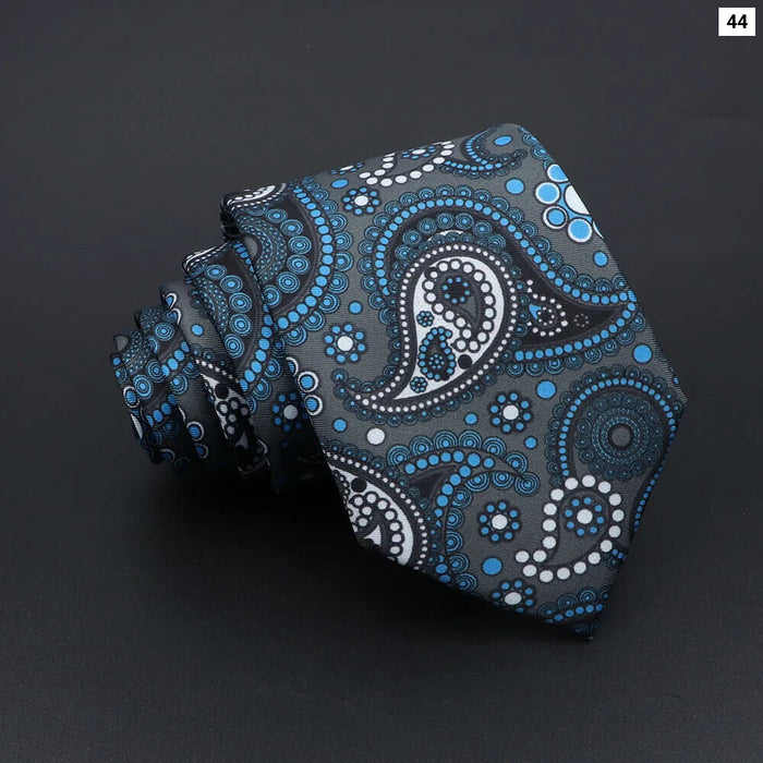 Super Soft Paisley Necktie 7Cm Slim Business Tie For Men