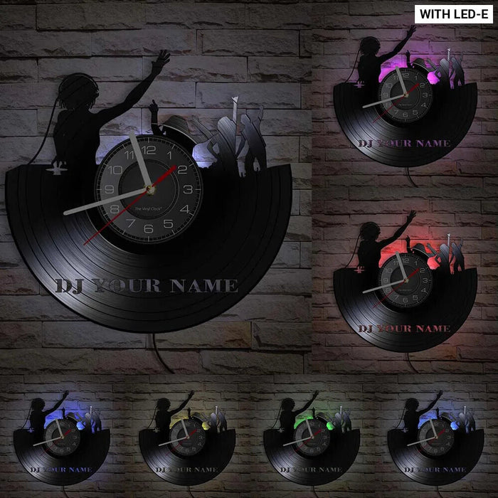 Personalized Dj Vinyl Record Wall Clock