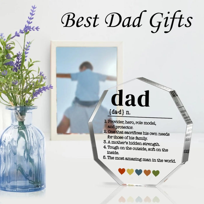 Best Dad Ever Acrylic Plaque For Father's Day Birthday Christmas