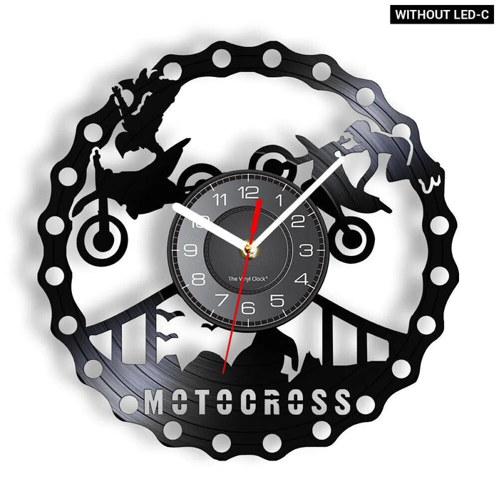 Motocross Vinyl Record Wall Clock