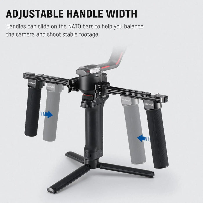 Dual Handgrip For Dji Ronin Gimbals Dual Handle Kit With 2 Mini Nato Rails