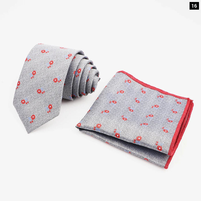 Mens Fashion Tie And Pocket Square Set For Business Weddings And Gifts