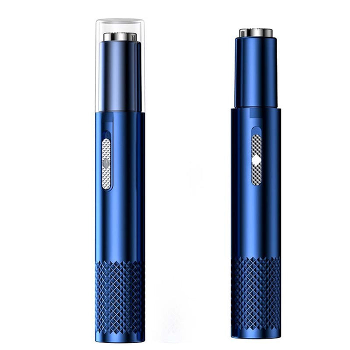 Black Blue And White Nose Hair Trimmer Metal Shaver Electric Shaver Hair Removal Products Trim Nose Hair Unisex