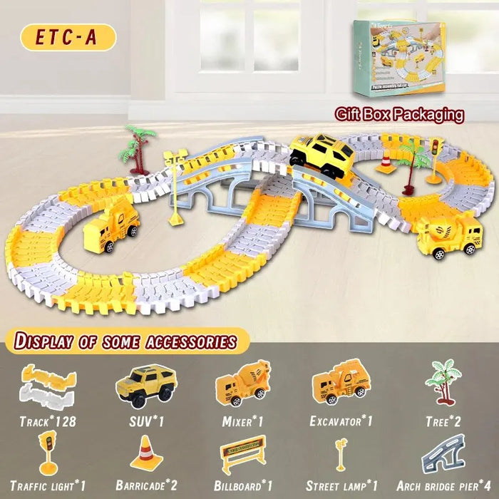 Electric Track Toy Car Set For Kids