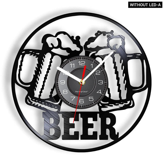 Modern Beer Bar Wall Clock