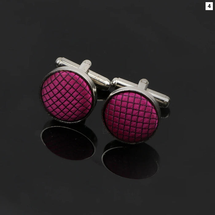 Plaid Cufflinks For Men