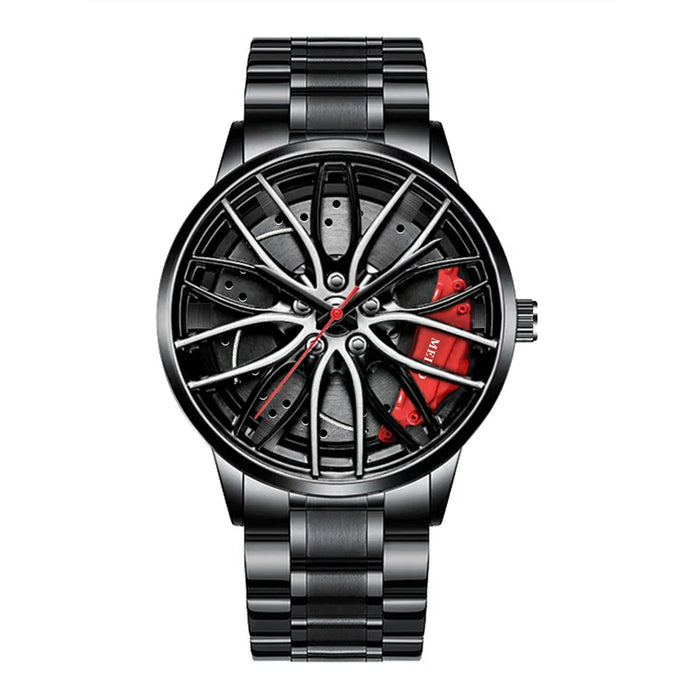 Stainless Steel Car Wheel Mens Watch