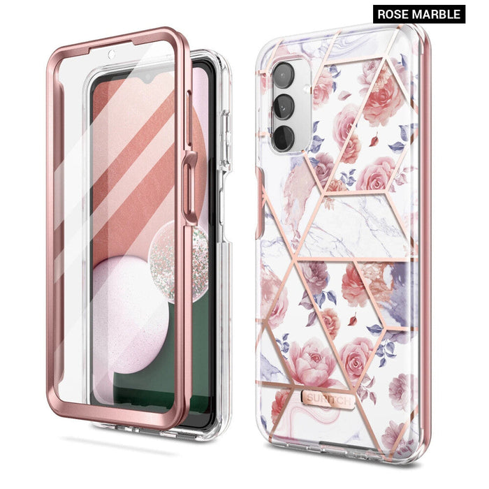 Geometric Marble Case For Samsung Galaxy A13 5G Shockproof With Screen Protector
