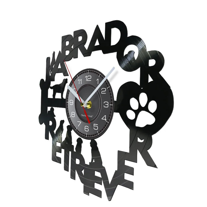 Labrador Retriever Vinyl Record Wall Clock