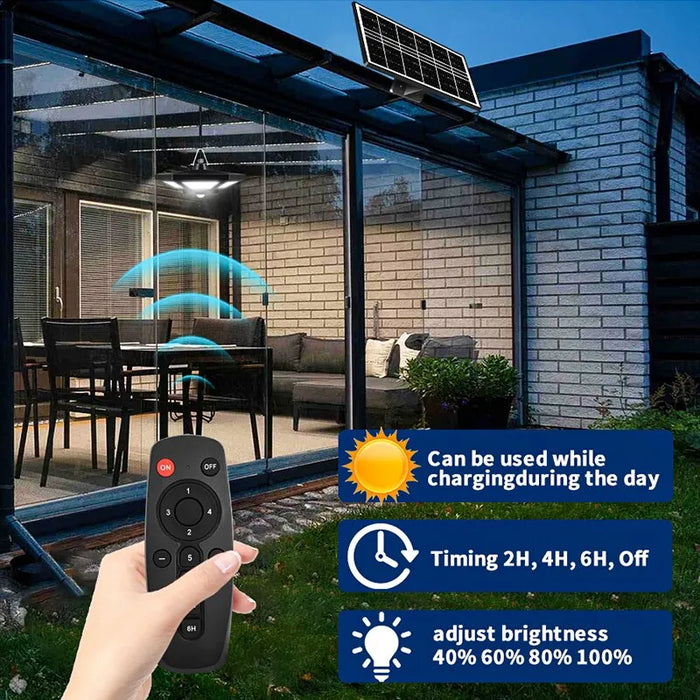 180 Led Solar Pendant Light For Shed Gazebo Garage