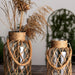 Rustic Hanging Glass Vase With Hemp Rope