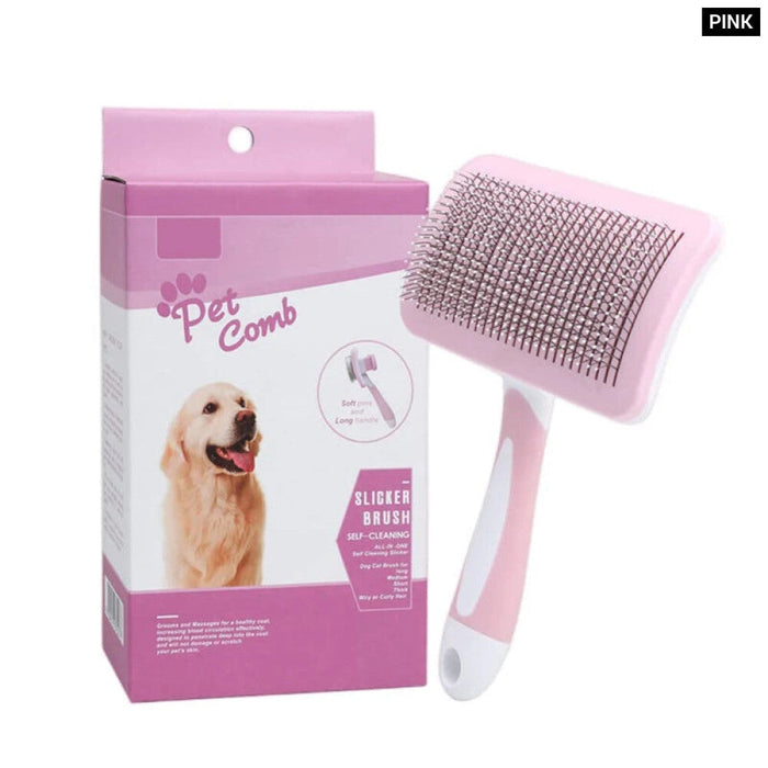 Pet Grooming Comb Self Cleaning Skin Friendly