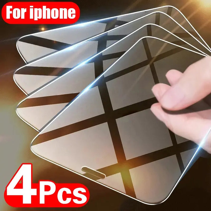 Pack Of 4 Tempered Glass Screen Protector For Iphone 11 15