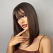 Brown Bob Wig With Bangs