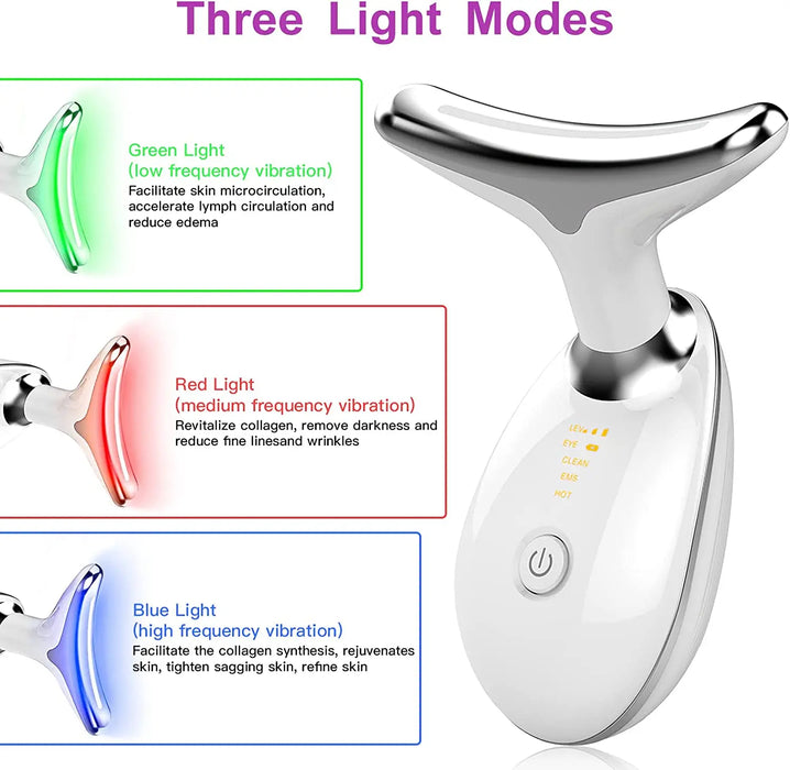 Ems Neck Face Lifter Massager Led Photon Therapy