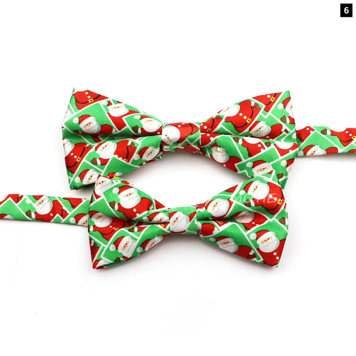 Christmas Bowtie Snowflake Pattern Polyester Parent-Child Wedding Party Accessories