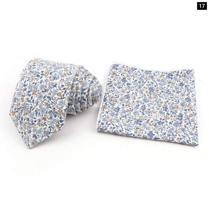 Floral Cotton Tie Set For Parties And Daily Wear