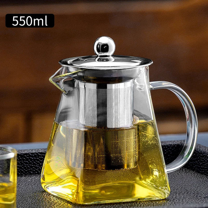 Heat Resistant Glass Tea Pot For Kung Fu Tea And Puer Tea