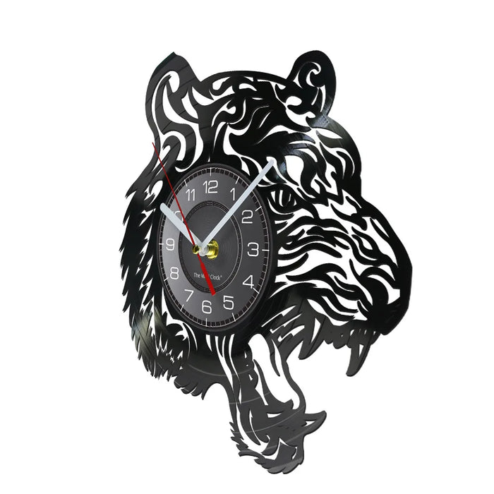 Wild Tiger Vinyl Record Wall Clock