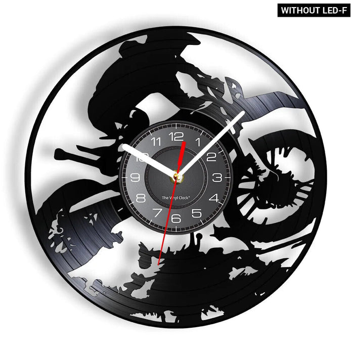 Motocross Vinyl Record Wall Clock