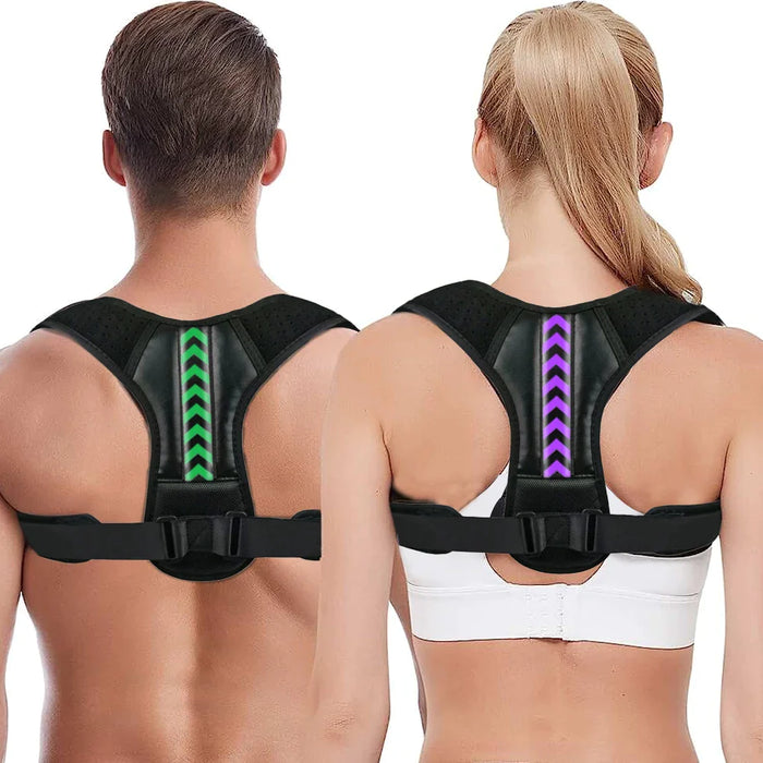 Adjustable Upper Back Brace Posture Corrector Providing Pain Relief For Women Men