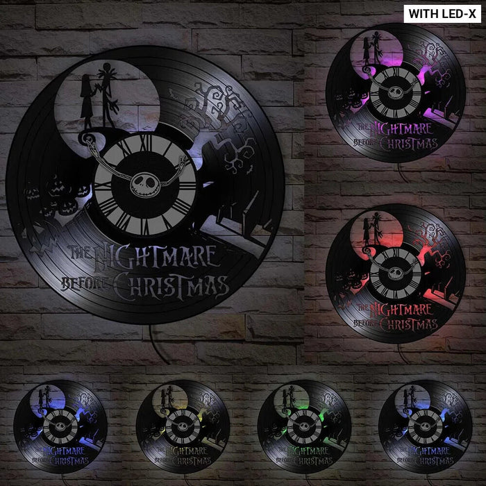 Halloween Nightmare Vinyl Record Wall Clock