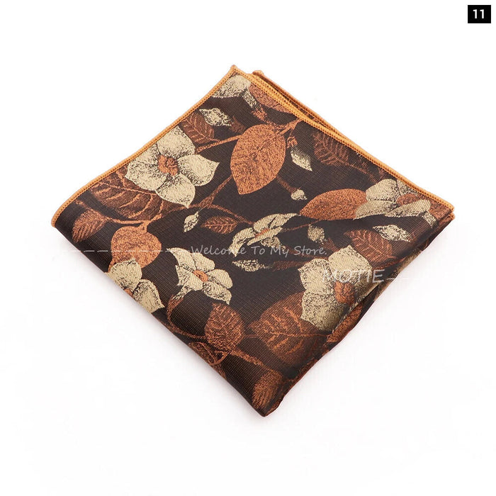 Mens Plant Pattern Handkerchiefs For Weddings And Daily Wear