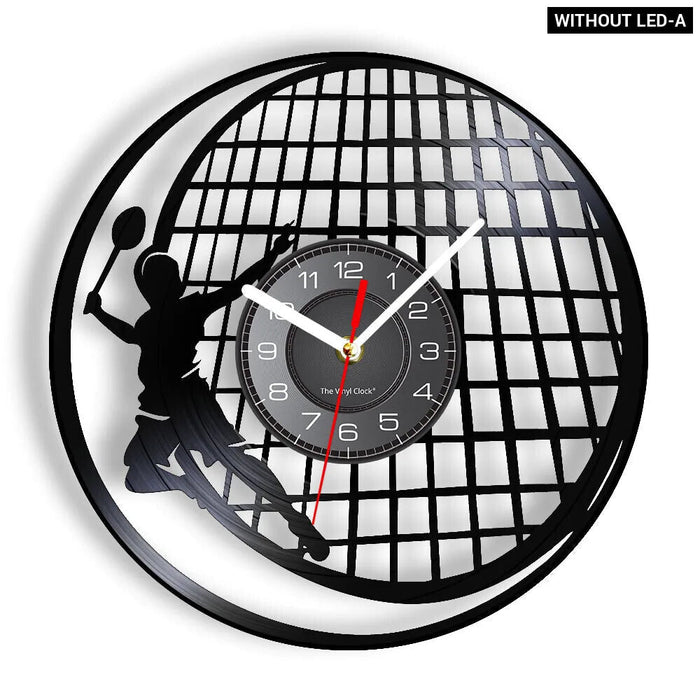 Boys Room Badminton Vinyl Record Clock