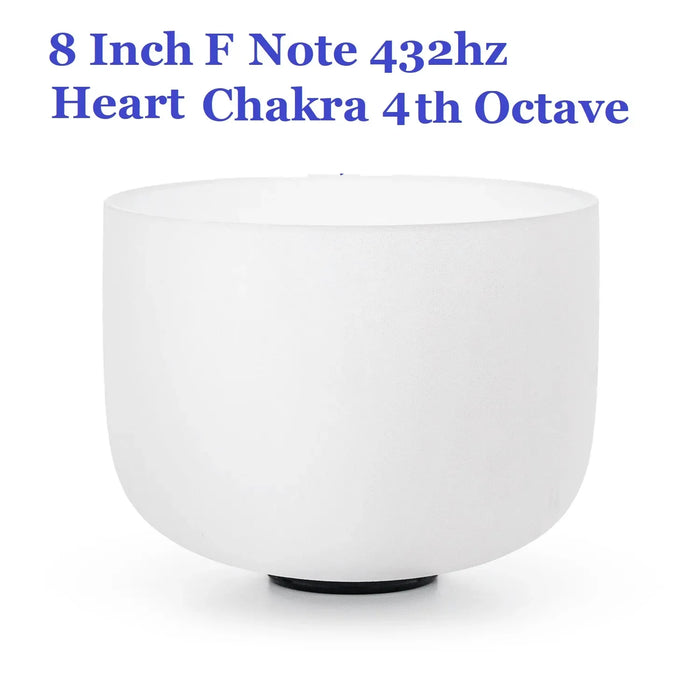 432 Hz 8 Inch Healing Abcdefg Note 1 Pcs Crystal Singing Bowl For Yoga Sound Vibration Musical Therapy Tuned Bells