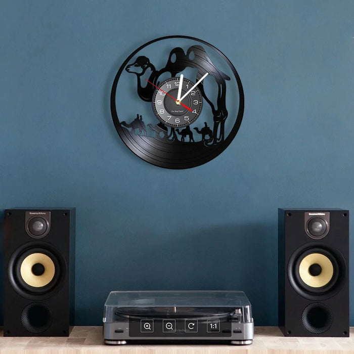 Desert Animals Vinyl Record Wall Clock