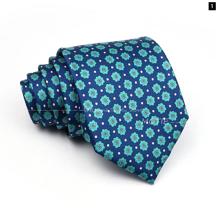 Blue Paisley Necktie For Weddings And Daily Wear