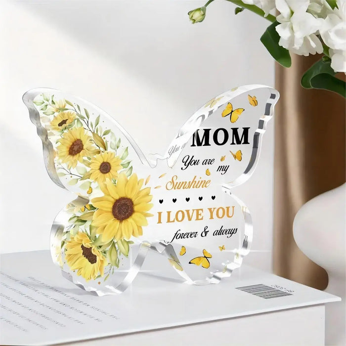 Stunning Butterfly Sunflower Acrylic Panel Perfect For Mother's Day & Birthdays!