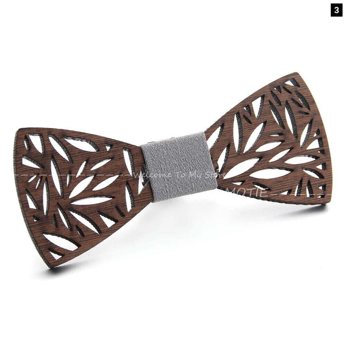 Handcrafted Wooden Bowtie For Parties And Daily Wear