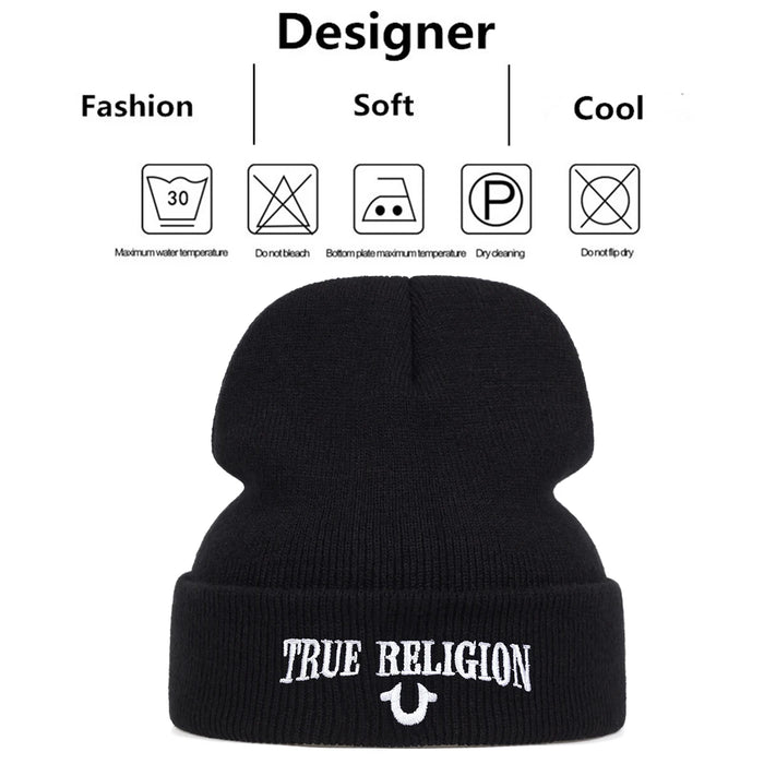 Embroidered Beanie / Hat For Autumn / Winter