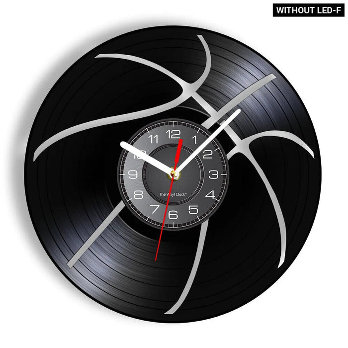 Silhouette Dunking Vinyl Record Clock