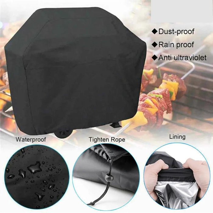 Outdoor Waterproof Barbecue Cover Weber Dust Cover Heavy Duty Snow Rain Protective Round BBQ Grill Cover