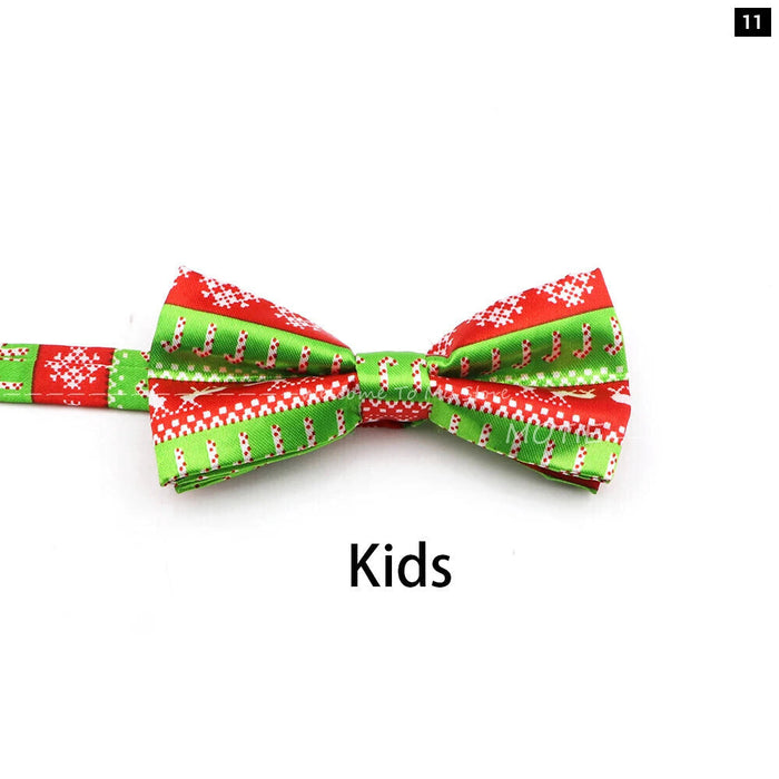 Christmas Bowtie Snowflake Pattern Polyester Parent-Child Wedding Party Accessories