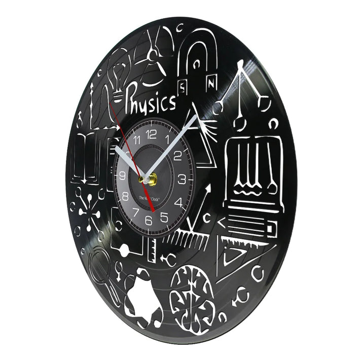 Physics Vinyl Record Wall Clock