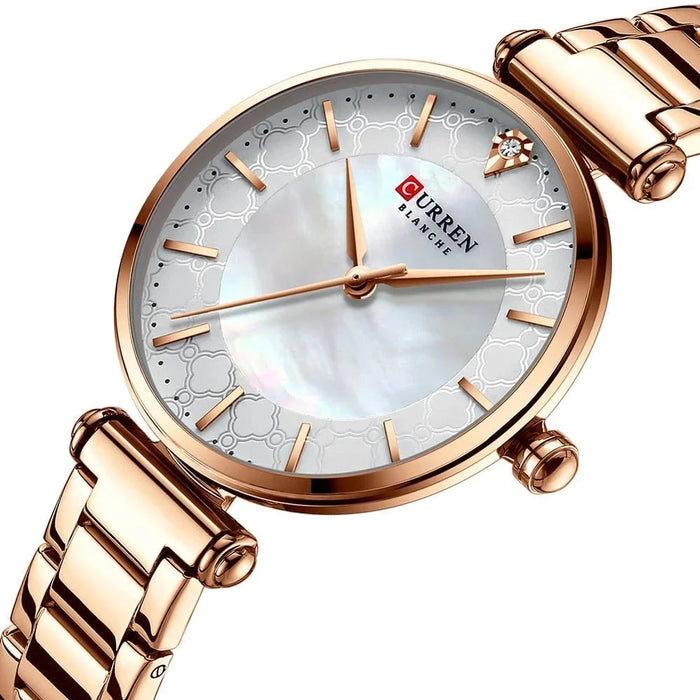 Watches Women Fashion Thin Quartz Wristwatch With Charming Stainless Steel Bracelet