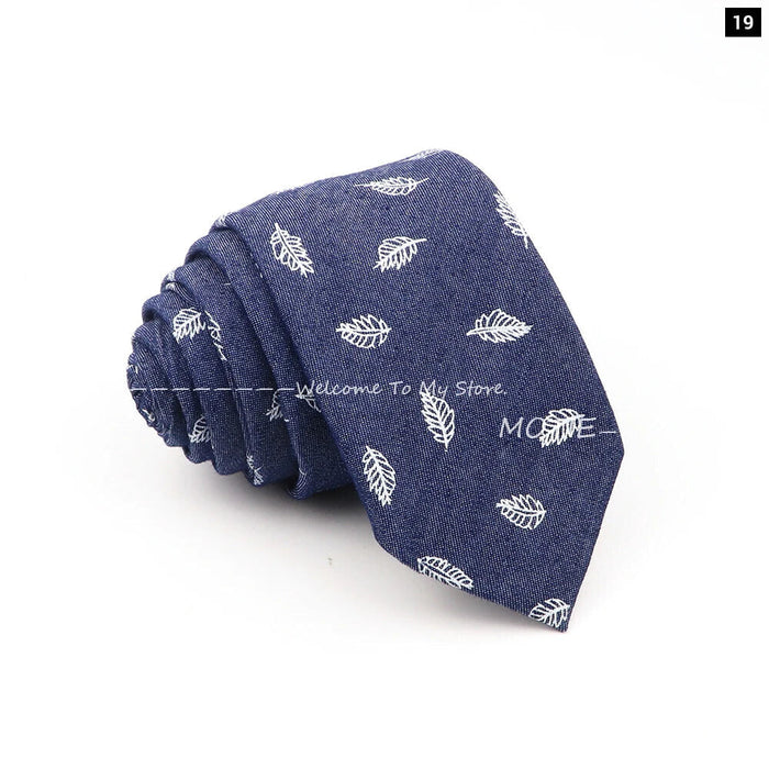 Floral Skull Anchor Denim Tie For Weddings Parties And Daily Wear