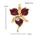 Resin Orchid Flower Brooch 3 Colour Pin