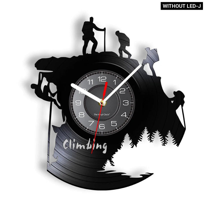 Mountain Climbing Vinyl Record Wall Clock