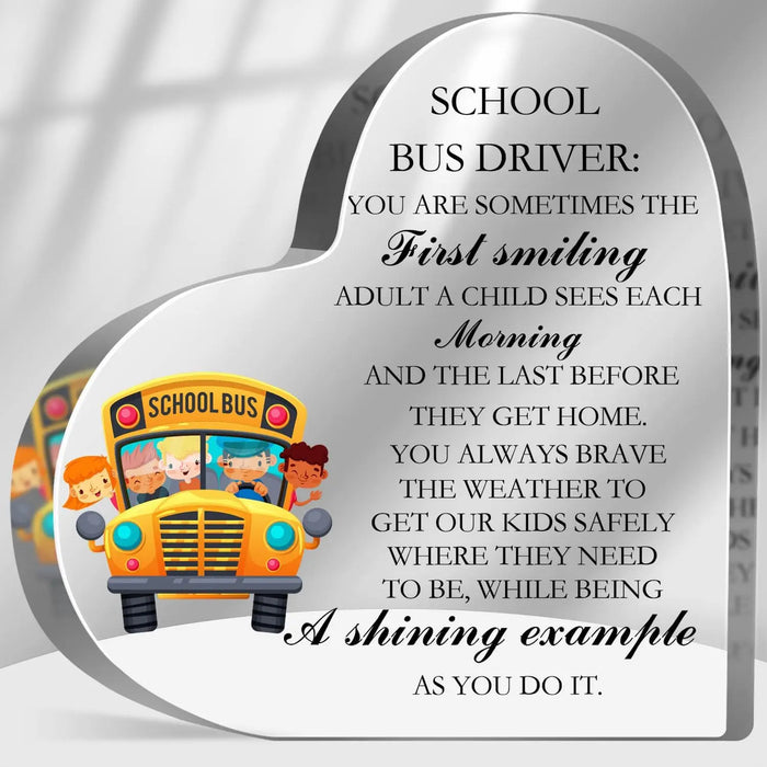 Acrylic School Bus Driver Thank You Gift